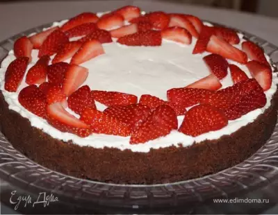 Пирог с клубникой суфле и сливками strawberry cream pie