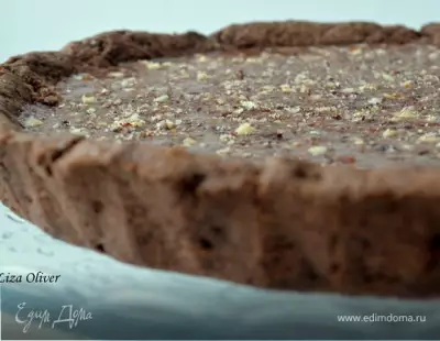 Открытый шоколадно-карамельный пирог