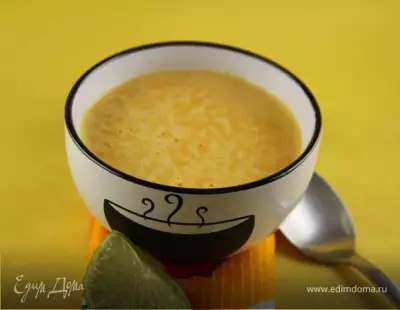 Крем суп из тыквы с лаймом и куркумой
