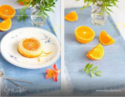 Воздушный перевернутый чизкейк с апельсином и лимоном