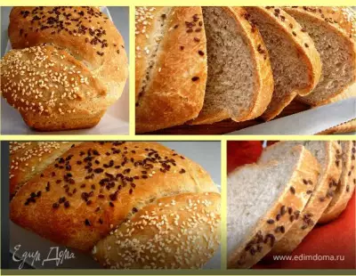 Хлеб пшенично ячменный с семенем льна и кунжутом