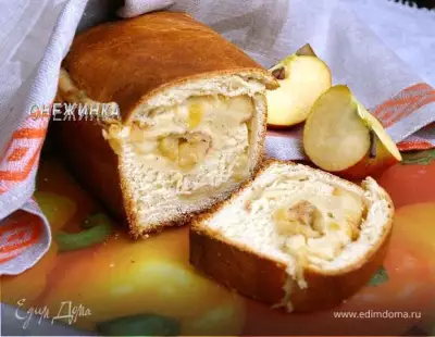 Пирог-рулет с очень ароматной яблочной начинкой