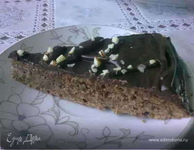 Шоколадно-миндальный торт  с заварным кремом