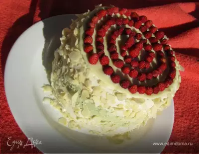 Торт-суфле "Мята+земляника"