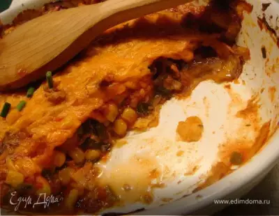 Запеканка в стиле мексиканской кухни с индейкой