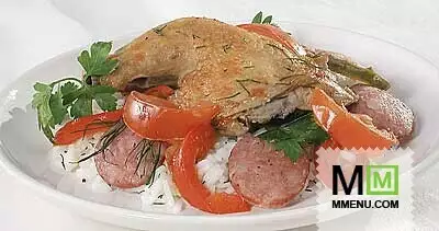 Цыпленок с рисом по баскски
