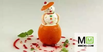 Апельсиновый снеговик