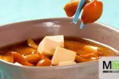 Суп мисо с намеко и тофу