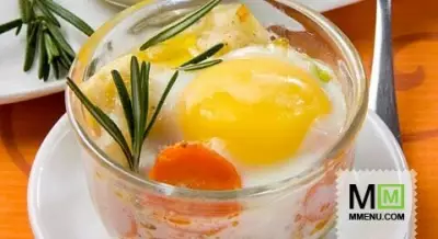 Яйца, запеченные с овощами