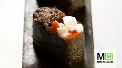 Кани мисо суши с крабовым мясом и пастой мисо