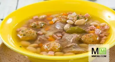 Пучеро суп с фрикадельками по испански