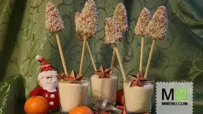 Десерт Новогодние Ёлочки на палочке