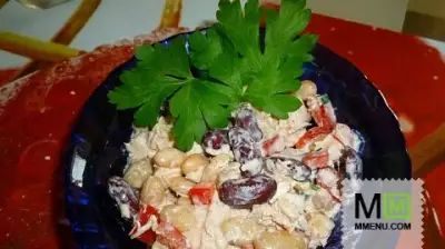 Мексиканский салат с соусом сальса