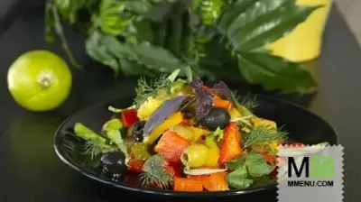 Салат из запечённых перцев за 10 шагов