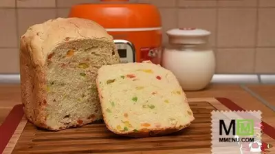 Йогуртовый хлеб с цукатами в хлебопечке