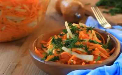 Салат из тыквы и моркови с яблоком для похудения