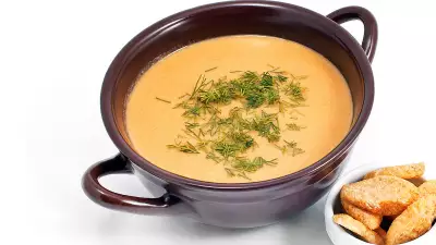 Крем-суп с лососем и сливками