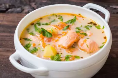Суп-пюре из красной рыбы со сливками