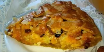 Татарский пирог с тыквой и рисом в духовке
