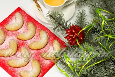 Рождественское ванильное печенье "Венские рогалики"