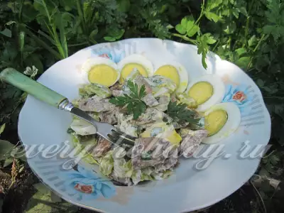 Салат с запеченными баклажаном