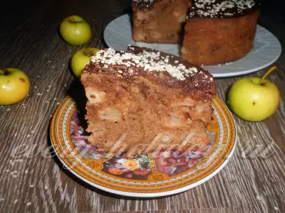 Шоколадно яблочный пирог феерия