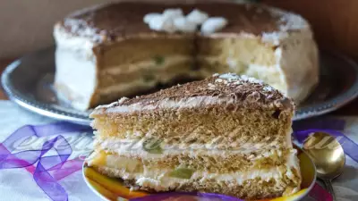 Бисквитный торт Нежность