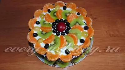 Торт «Колибри» с фруктами