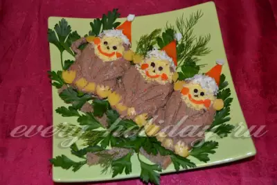 Новогодняя закуска мартышки паштет из куриной печени