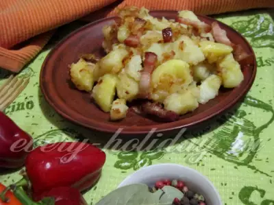 Жареная картошка с ароматом копчености