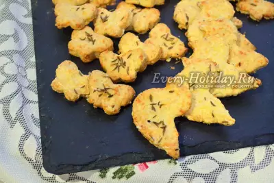 Закусочное печенье с овсянкой и сыром в духовке