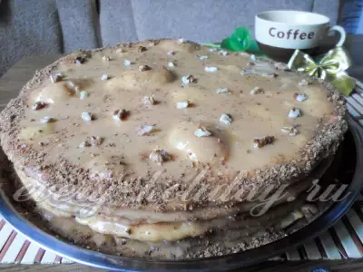 Песочный торт с заварным кремом «Неженка»