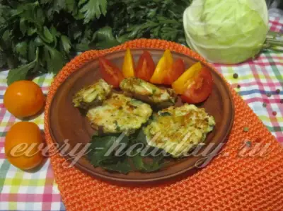 Пляцики с курицей и овощами