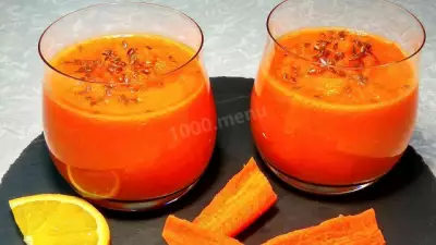 Морковный смузи с яблоком апельсином