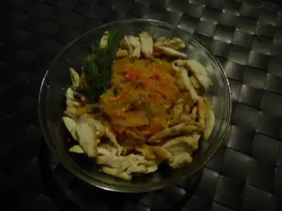 Салат из тыквы с курочкой