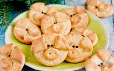 Творожное печенье Поросята в год Свиньи-Кабана