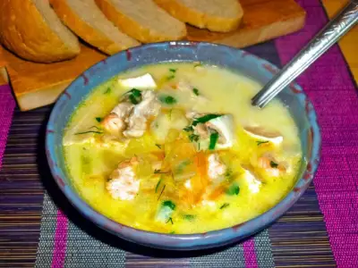 Сливочный суп с лососем финский