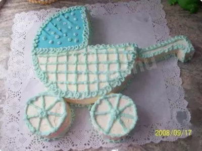 Торт новорожденному детская коляска