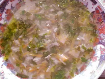 Суп для детей из курицы с рисом и репой