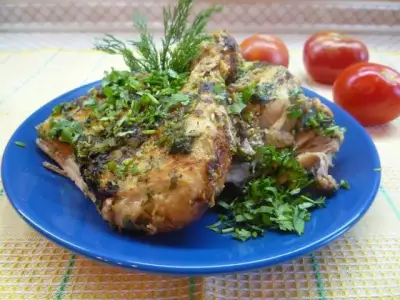Цыпленок чкмерули по-грузински ( шкмерули )