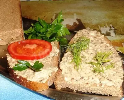 Вкусные бутерброды с грибами