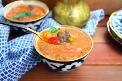 Суп из маша с морковью и луком маш хур