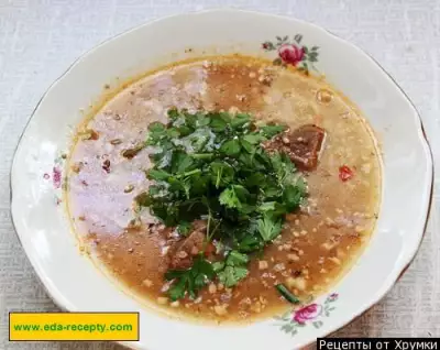 Вкусный суп харчо из говядины с рисом