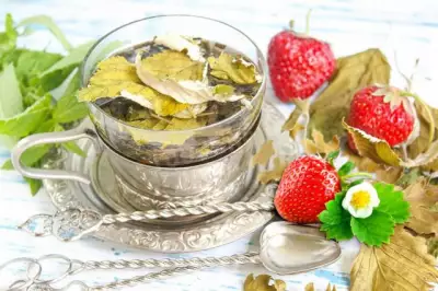 Чай из сушеных листьев малины, клубники и смородины