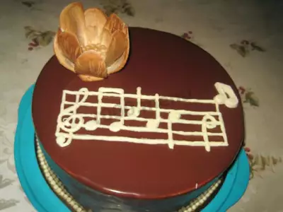 Моцарт торт из песочного теста с шоколадным муссом фото