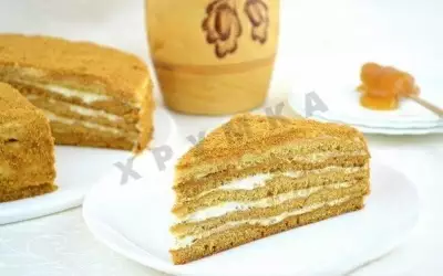 Торт Медовик со сметанно-сливочным кремом