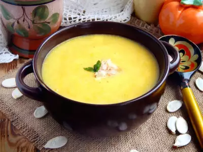 Тыквенный суп пюре из тыквы с плавленным сыром