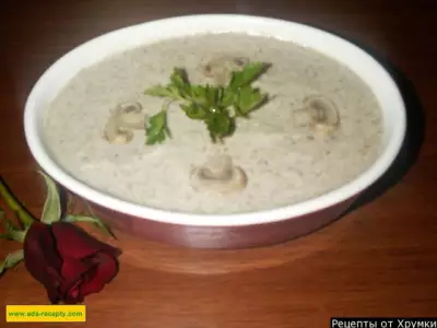 Грибной суп пюре со сметаной