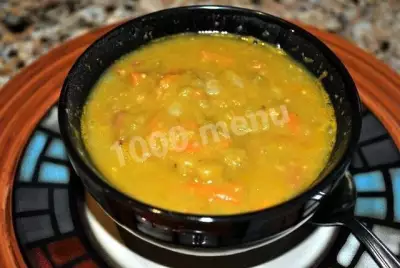 Гороховый суп пюре в мультиварке с базиликом и без мяса