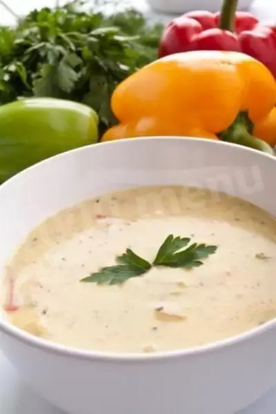 Норвежский крем суп с креветками и сливками